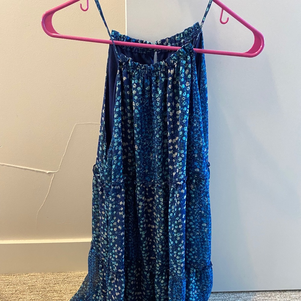 Halter top blue dress